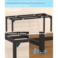 thumbnail image 6 of 20-30 Gallon Fish Tank Stand, 30" L x 12" W x 32.2" H, Black | Aquarium Stand Table Upgraded Height with 2 Tiers Storage Shelf, Reptile Breeder Turtle Terrarium Stand Rack for Home Office, 6 of 7