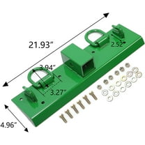 HECASA John Deere Bolt on Tractor Grab Hooks 2" Receiver for John Deere 4100 4010 4110 4115 2320 2520 2720 2025r 2032r 2038r Heavy Duty D Rings all-in-one