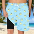thumbnail image 3 of JIAYUE Boys Beach Swim Trunks With Compression Liner Pockets Drawstring Animal Graphic Prints Cute Swimsuit For Kids Comfortable Swimming Shorts, 3 of 4