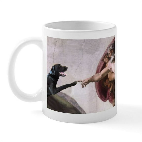 CafePress - Black Lab Mug - 11 oz Ceramic Mug - Novelty Coffee Tea Cup