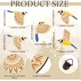 thumbnail image 2 of 5  Pcs Wooden Bird Wall Art Wood Flying Birds Wall Decor Rustic Folk Art Scandinavian Home Decor for Gift Living Room Bedroom Kitchen Office(Black), 2 of 6