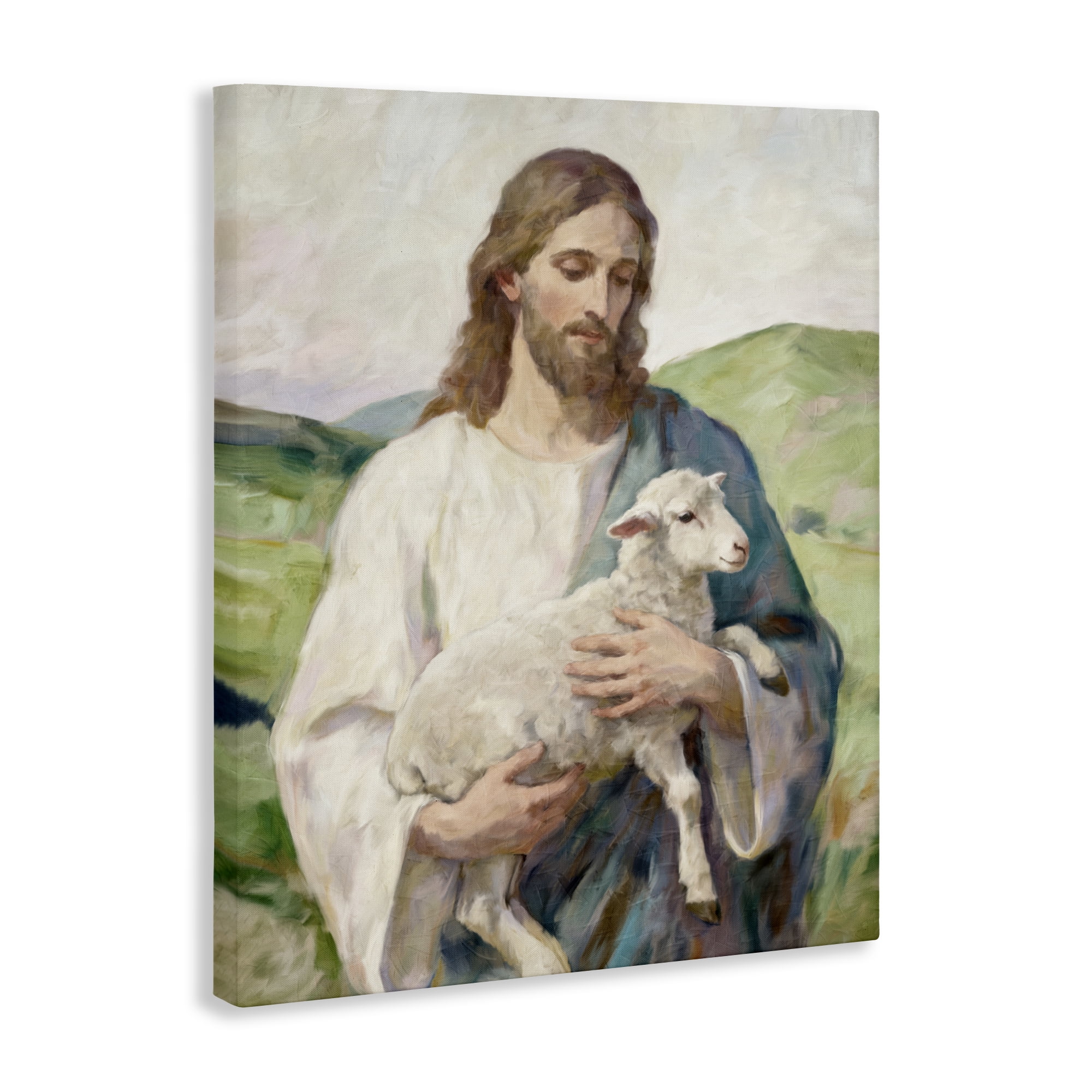 Stupell Industries Little Lamb & Spiritual Figure Canvas Wall Art, design by Kim Allen