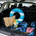 thumbnail image 2 of Jeiento Glow Blue Dolphin Flower Car Trunk Mat 29"x39", Pet Friendly Cargo Liner Ocean Beach Travel Car Mat, 2 of 7