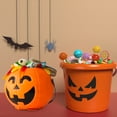 thumbnail image 2 of Halloween Pumpkin Candy Bucket - Portable Trick-or-Treat Bucket, Reusable Party Supplies for Kids & Decoration, 2 of 6