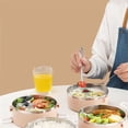 thumbnail image 4 of Ounissouiy Fiambrera aislada Contenedor de alimentos apilable de acero inoxidable Fiambrera grande para niños adultos a prueba de fugas, azul, de Mostrada Rosado 2 capas, 4 of 6