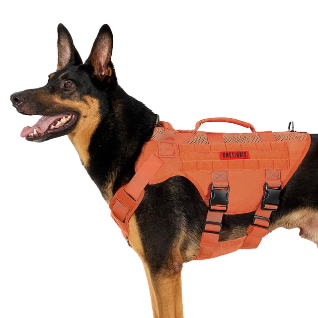 Arnés para perros OneTigris Mesh Tactical, sin tirones, para perros grandes