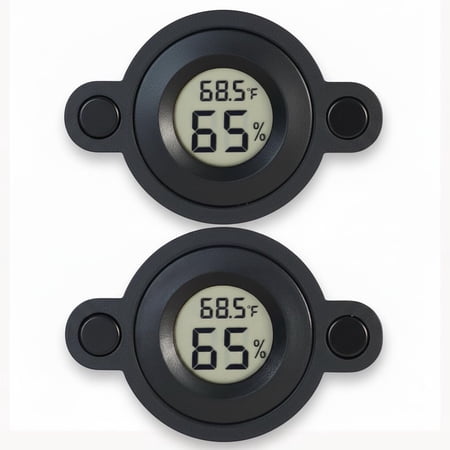 2 PCS Magnetic Temperature and Humidity Monitor for Jumping Spider Enclosure Accessories Digital Thermometer Hygrometer for Spider Terrarium, Reptile Tank Habitat Gauge (Round)
