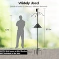 thumbnail image 5 of 92 Inch Bird House Pole for Garden, Bird Feeder Poles with Squirrel Proof Baffle 4 Shepherd Hooks,Heavy Duty Stand 5-Prong Anchor Feeding Station (Bird House NOT Included), 5 of 9