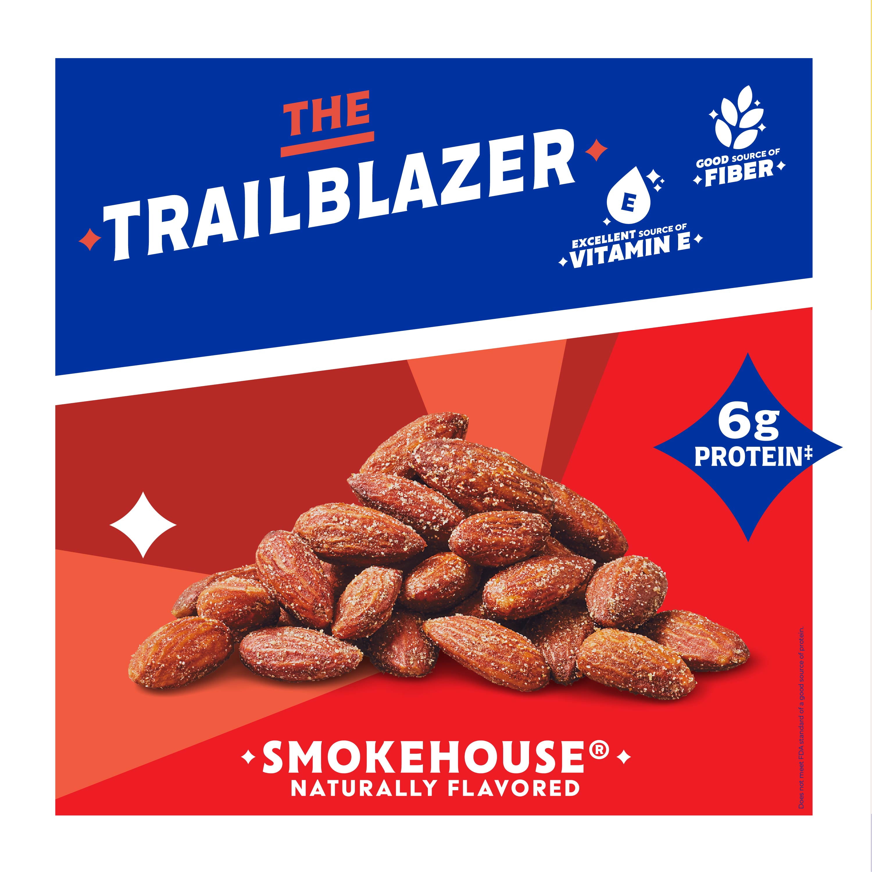(6 pack) Blue Diamond Almonds, Smokehouse Flavored Snack Nuts for Healthy Snacking, Lunch, On-the-go, 25 oz.