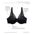 thumbnail image 4 of Curvy Couture Women's Sheer Mesh Plunge T-shirt Bra, 4 of 6