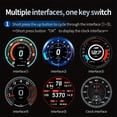 thumbnail image 2 of HUD OBD2 Display Car Speedometer RPM Tachometer Odometer Multi-functional Car Gauge Meter For Small Gasoline Cars After 2008, 2 of 8