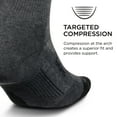 thumbnail image 3 of Feetures Elite Max Cushion Quarter Sock- Athletic Running Socks for Men & Women, Targeted Compression, Moisture Wicking - L, Gray (1 Pair), 3 of 5