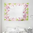 thumbnail image 1 of Shabby Chic Decor Tapestry, Floral Frame with Pink Meadow Flowers Spring Foliage Blooms Nature Ornate, Wall Hanging for Bedroom Living Room Dorm Decor, 80W X 60L Inches, Multicolor, by Ambesonne, 1 of 2