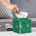 thumbnail image 6 of Lsque Duck Mallard Flying Pose Printed Tissue Box Cover Holder, Facial Paper Organizer Dispenser,Square with Bottom Belt, PVC Leather Decorative Organizer, 6 of 8