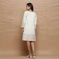 thumbnail image 7 of Undyed Ecru Handspun Cotton Muslin Knee Length A-Line Dress, 7 of 7