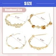 thumbnail image 4 of Vocoste 4 Pcs Metal Flower Shape Headbands Hair Accessories Headbands for Women Girl Gold Tone 4.92"x1.18", 4 of 7