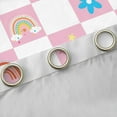 thumbnail image 4 of Castle Fairy Children Kawaii Rainbow Blackout Curtains Set of 2 (52x84 Each),Geometric Plaid Window Curtains,Stars Flowers Curtains and Drapes,Luxury Bedroom Decor, 4 of 6
