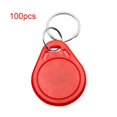 thumbnail image 1 of 100pcs Cartes d'Accès Porte Porte-Clés de Contrôle Portable Imperméables Communauté Keyfobs Bleu, 1 of 9