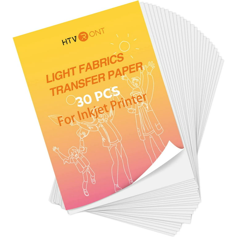 PPD Inkjet PREMIUM Iron-On Dark T Shirt Transfers Paper LTR 8.5x11