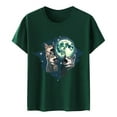 thumbnail image 4 of Women's T-Shirts Wolf Shirts for Men and Women Unisex Short Sleeve Tee Featuring Stunning Animal Print Design, 4 of 5