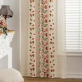 thumbnail image 2 of 2 Panels Modern Christmas Sheer Curtains, Bells Santa Claus Print, Rod Pocket Window Drapes for Living Room and Dining Room, Washable Polyester Voile, Decorative Transparent Curtain Panels, 2 of 7