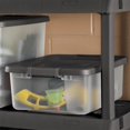 thumbnail image 4 of Bidones de almacenamiento Sterilite ShelfTote de 25 litros de plástico transparente, paquete de 6, 4 of 8