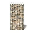 thumbnail image 1 of ABPHQTO Cortina de ducha de pared de roca Superficie de piedra de color Diseño de casa de estilo de pueblo retro Cortina de ducha de tela decorativa 90x180 cm Largo Marrón Gris, 1 of 2