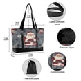 thumbnail image 2 of FORMRS Canvas Laptop Tote Bag for Women with 15.6" Computer Compartments Shoulder Handbag, Christmas Santa, 2 of 7