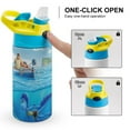 thumbnail image 4 of Kids Water Bottle with Straw - Luca Stainless Steel Travel Cup Vacuum Insulated Water Bottles for Boys Girls, 4 of 7