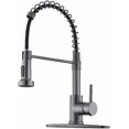 thumbnail image 5 of Federloaded extendable kitchen faucet, swivel hot and cold faucet, dual spout with escutcheon Chrome finish, 5 of 5