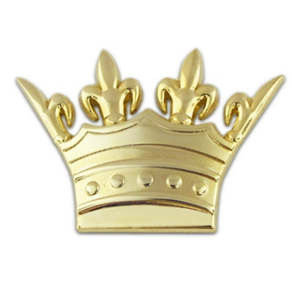 Gold Plated Royal Crown Lapel Pin