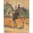 thumbnail image 3 of Cyprián Majerník 20x24 Black Modern Framed Museum Art Print Titled - Don Quixote (1943), 3 of 5