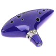 thumbnail image 4 of Hot 12 Hole Ocarina Ceramic Alto C Legend Of Zelda Ocarina Flute Blue Instrument, 4 of 4