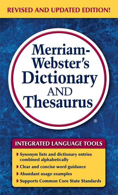 Merriam Webster S Dictionary And Thesaurus New Edition Paperback Walmart Com