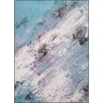 thumbnail image 2 of Woven Trends Contemporary and Modern Area Rug, 047 Galaxy Abstract, Extremely Durable and Stain Resistant, Stylish with Non-Skid Rubber Backing (Aqua, 8' x 11'), 2 of 5