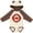 Natural & Brown w Ears, variant on Inktastic Maltese Cross Firefighter Boys or Girls Long Sleeve Baby Bodysuit
