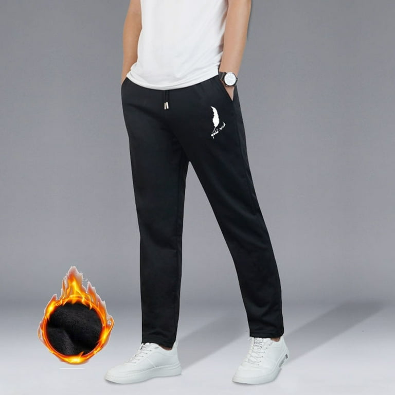 Mens fur lined sweatpants 2025