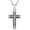 Silver-5, variant on Cross Necklace for Men, Silver Tone Stainless Steel Cross Pendant with Box Chain, Punk Goth Necklace, Gothic Christian Jewelry for Women