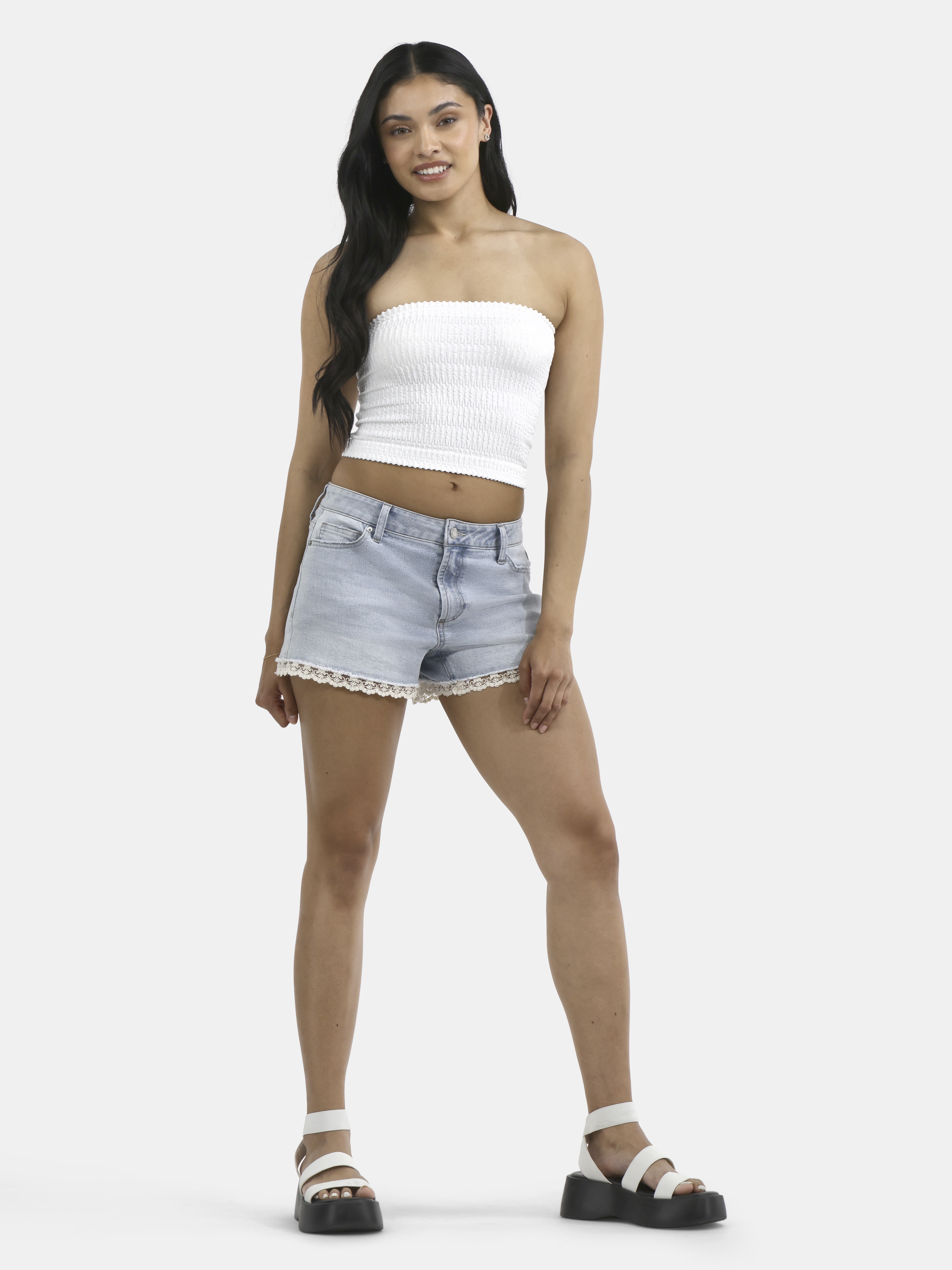 No Boundaries Seamless Textured Tube Top, Women's