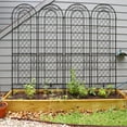 thumbnail image 6 of Ktaxon 2 Pack 61x16 Inch Garden Trellis, Rustproof Metal Climbing Plant Support for Roses & Vines, Outdoor, 6 of 9