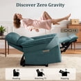 thumbnail image 4 of Korser Small Power Zero Gravity Recliner Chairs for Adults with USB&Type-C Ports for Living Room,Teal, 4 of 8