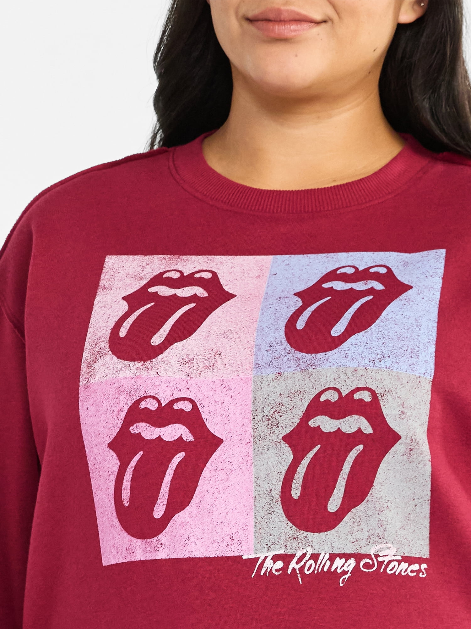 Terra & Sky Women's Plus Graphic Sweatshirt, Rolling Stones, Sizes 0X-4X
