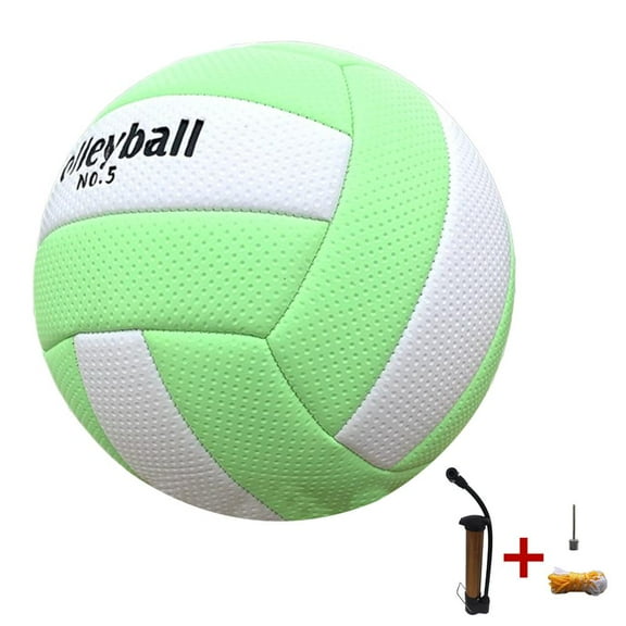 QHUDLV HFSAZJ 8.2in Volleyball with Ball Pump, Soft PU Waterproof Volleyballs Training Ball Set for Indoor Outdoor Sand Beach Pool