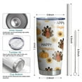 thumbnail image 6 of 20oz Tumblers Happy Thanksgiving Turkey Fall Pumpkin Stainless Steel Vacuum Insulated Double Wall Travel Tumbler Cups Mug with Lid and Straw,Cleaning Brush for Cold & Hot Drinks, 6 of 7
