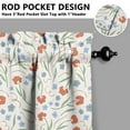 thumbnail image 5 of Vintage Rustic Bloom Curtains 24 Inch Short - 3 Panel Country Bohemian Set with Wildflowers, Rod Pocket Kitchen, 5 of 6