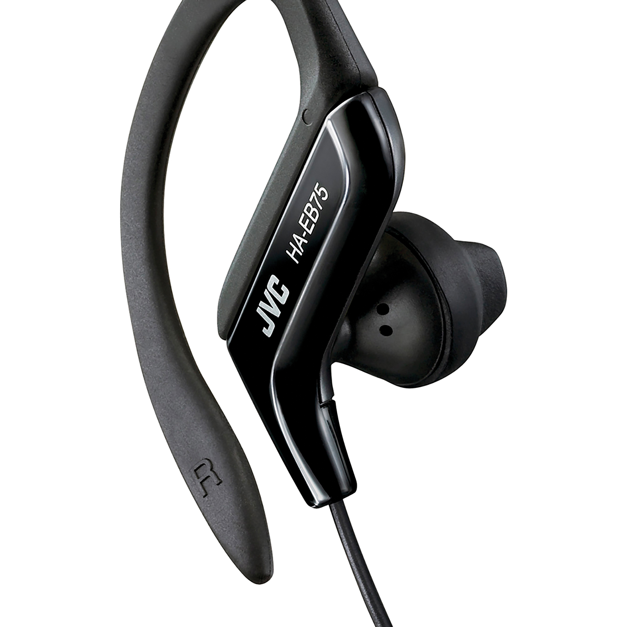 JVC Ear-Clip Sports Headphones, Black, HAEB75B - image 2 of 3