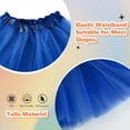 thumbnail image 3 of Falda tutú BFONS de tul de 3 capas para mujer, color azul, 3 of 7