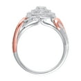 thumbnail image 2 of Hold My Hand 1/6 Ct Natural White Diamond Love Heart Women's Ring in 14K Rose Gold Plated, 2 of 5