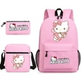 thumbnail image 1 of Hello Kitty-mochila de viaje para niños y niñas, bolso de hombro para bolígrafos, Kawaii, 3 piezas, 1 of 1
