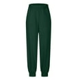 thumbnail image 5 of CLOISE Women's Sweatpants Baggy Jogger Sweatpants Comfort Petite Tall Elastic Bottom Trousers Army Green Sports Elastic Waist Solid Sweatpants with Pockets Fashion Winter Long Sweatpants XL, 5 of 5